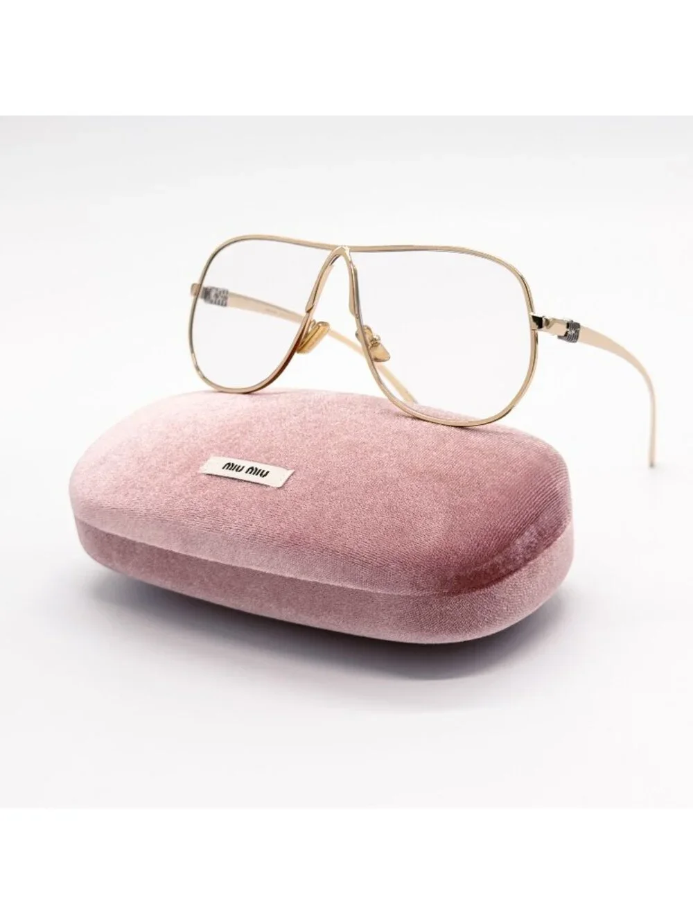 NEW MIU MIU SUNGLASSES MUA56S 5AK08N WOMEN GOLD MU A56S, SMU A56 EYEWEAR